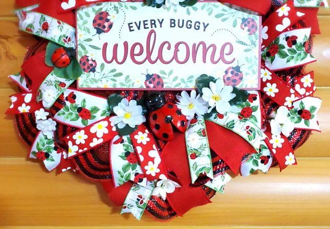 Every Buggy LadyBug Welcome Wreath #5